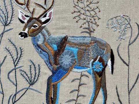 deer embroidery