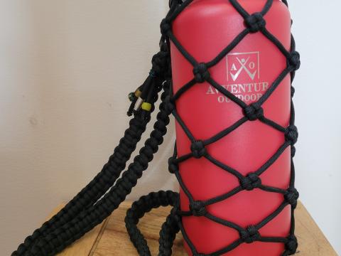 macrame bottle carrier